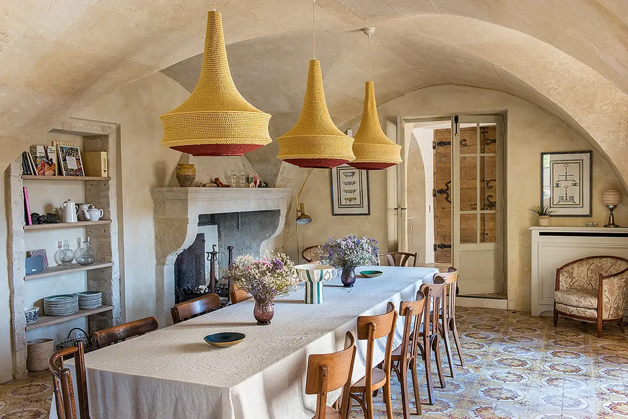 mas le gaudre dining room