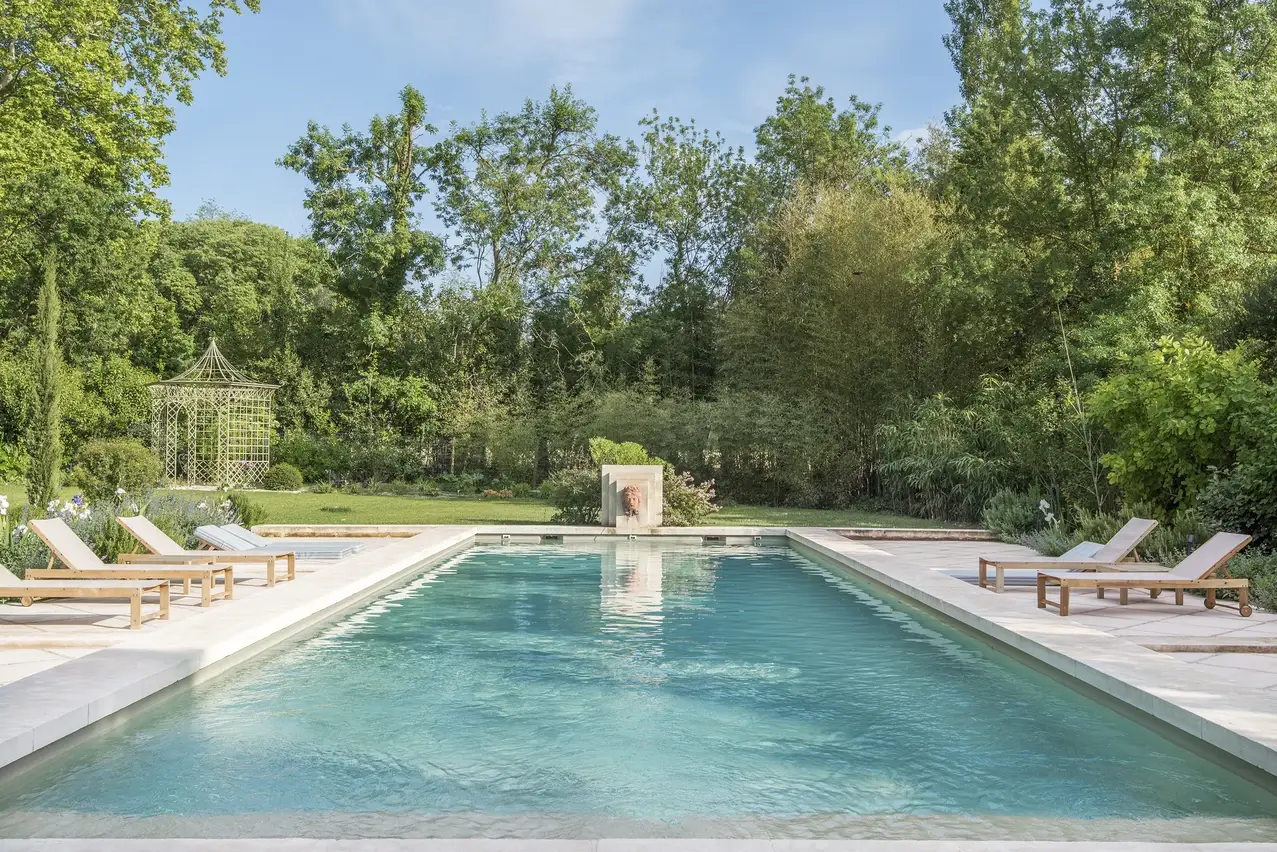 Beautiful pool outside Mas le Gaudre