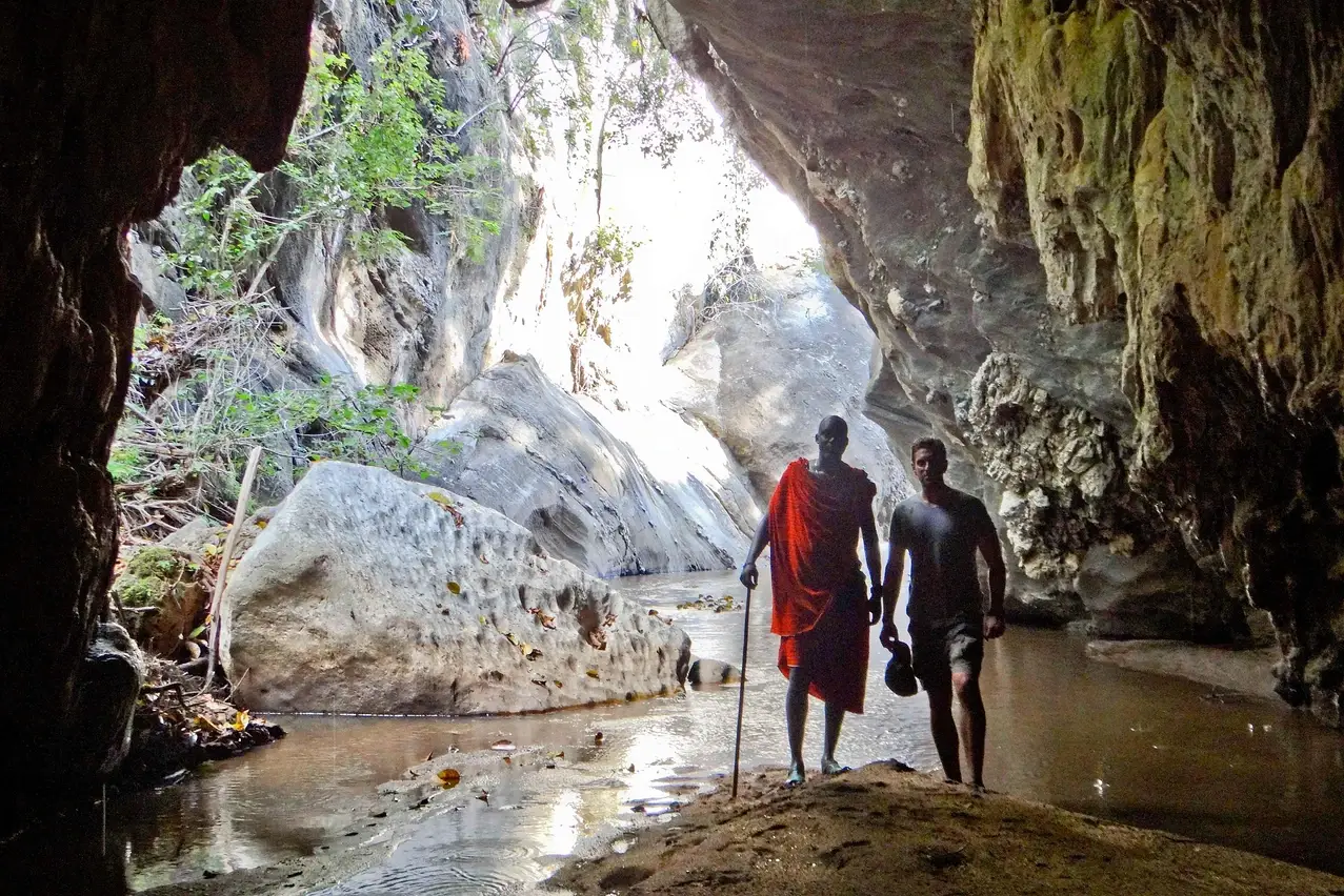 cave exploration on a gemstone safaris in Africa