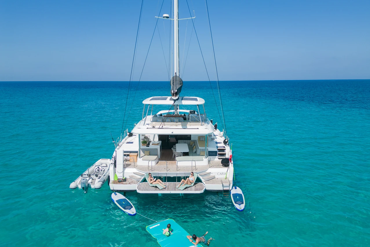 Swimming at anchor San Vito