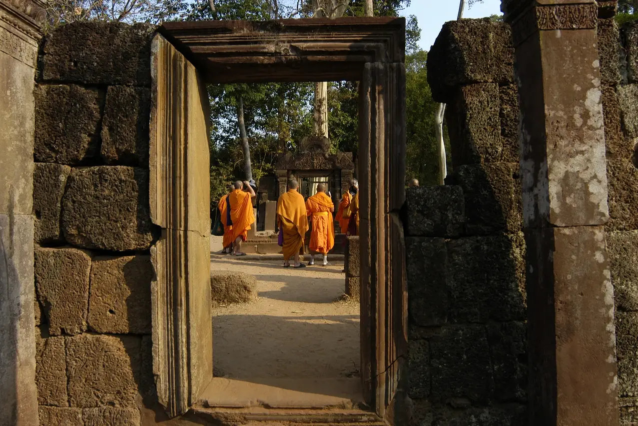 Visiting with monks on a trip with a your world is calling expert